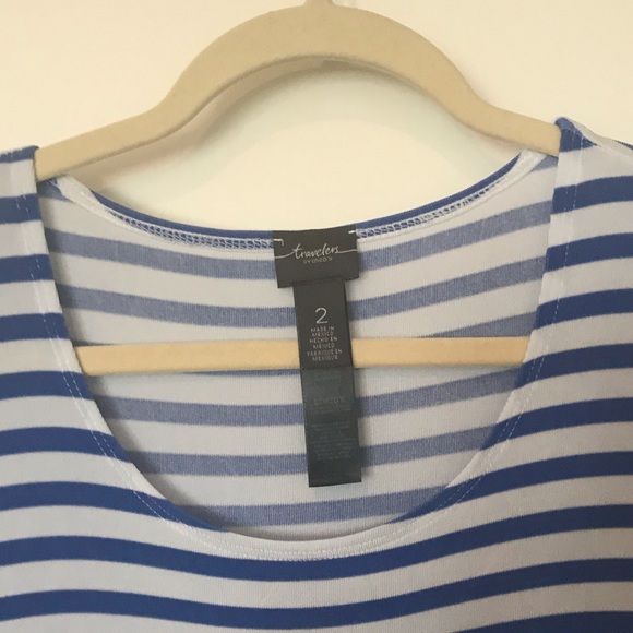 Travelers by Chico’s Long Flowing Top Size 2 - Picture 5 of 6